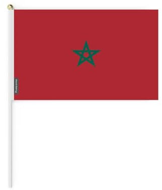 Pixelforma - Lote de mini bandera de Marruecos en varios tamaños, 14 x 21 cm, 50 unidades