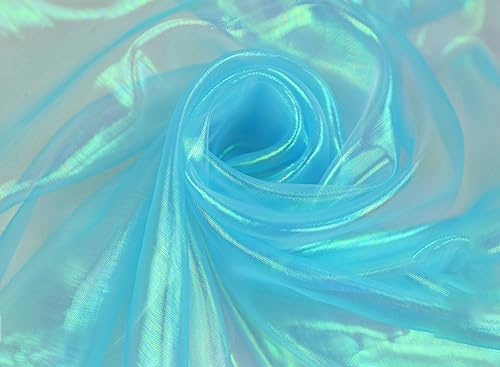 Duories - Organza al metro per cucito, 300 cm x 150 cm, organza scintillante colorata, tessuto in tulle per fai da te, abbigliamento, gonna in tulle, tende, sciarpe, tende da tavola, decorazioni per