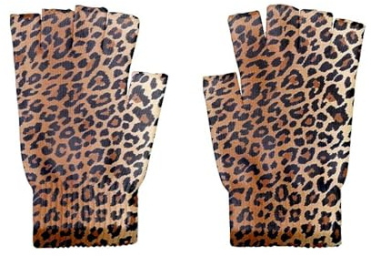 Fingerlose Handschuhe Für Damen – Damen-Leoparden-Handschuhe, Modisch, Elastisch, Fünf-Finger-Handschuhe, Herren-Outdoor-Handschuhe, Fingerlose Party-Handschuhe, Touchscreen Für Arbeit, Outdoor-G
