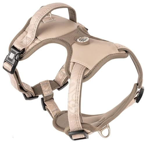 Max & Molly Sport Hundegeschirr Sehr Grosse Hunde mit Gotcha! Smart ID Sicherheitsanhänger, Matrix 2.0 Sand/XL, Geschirr Hund Gepolstert & Reflektierend - Komfort für deinen treuen Begleiter