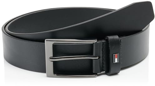 Tommy Hilfiger Herren Gürtel Layton 3,5 cm Ledergürtel, Schwarz (Black), 100 cm