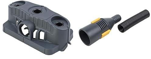 Bundle of wolfcraft Mobile Bohrhilfe I 4686000 I Für exakte 90°-Eintauchwinkel + wolfcraft Absaugadapter mit Schlauch I 4682000 I Für den Einsatz eines Staubsaugers während des Bohrvorgangs