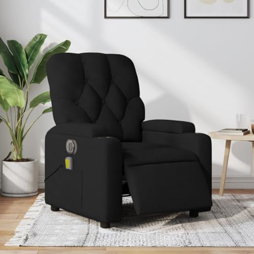IKAYAA Elektrischer Fernsehsessel Massagesessel Elektrisch Verstellbar Massage Sessel mit Massagefunktion Relaxsessel Liegefunktion Liegesessel Wohnzimmer Relaxliege