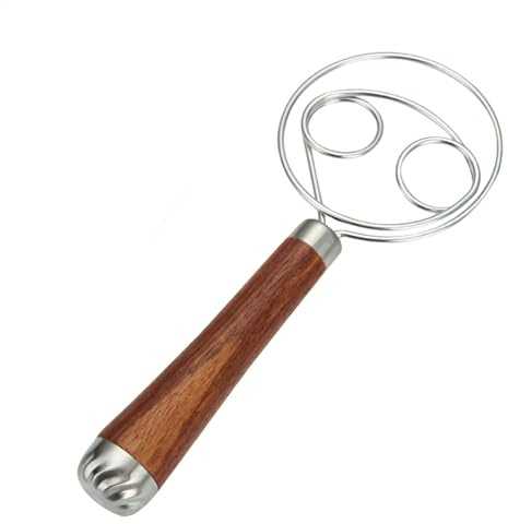 Frusta per impastare il pane, frusta per impastare il pane in acciaio inox, frusta per farina, frusta da forno per una miscelazione rapida, strumento per sbattere il pane in acciaio inox, strumento
