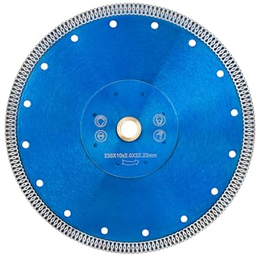Solidure Dischi da taglio diamantati da 230 mm, lama diamantata turbo super sottile da 9 pollici per piastrelle in ceramica in marmo granito