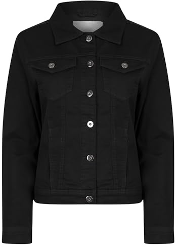 AMARA REYA Women's Stretch Cotton Lightweight Casual Denim Summer Jacket