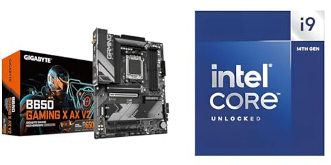 Gigabyte B650 GAMING X AX V2 Motherboard + Intel Core i9-14900K Desktop Processor 24 cores (8 P-cores + 16 E-cores) up to 6.0 GHz