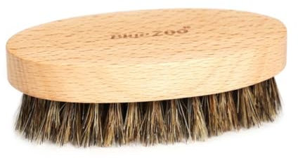 WRITWAA Ovaler Wildschweinborsten Bartbürste Für Herren Natürliche Buchenholzgriff Sanfte Massage Und Bartpflege Fördert Gesunde Haut Und Geschmeidiges Barthaar