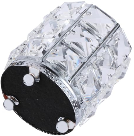 Gadpiparty 1 Stück Kristallbürstenlauf Bürstenbehälter für Ankleidezimmer Make-up-Organizer Retro-Make-up-Pinselhalter Kosmetikkoffer aus Kupfer Silber