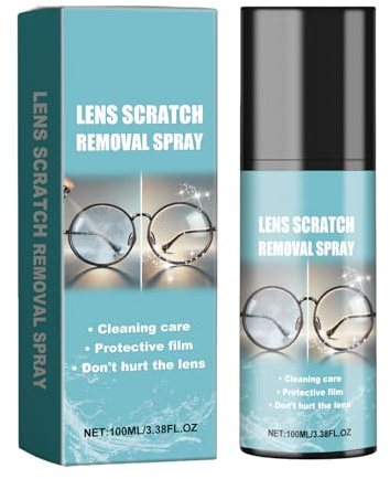 KOAHDE Spray de Eliminación de Arañazos de Lentes,Glasses Cleaning Spray for Sunglasses,100ML,Lentes antiempañados para una visión clara y limpieza del cuidado de las lentes
