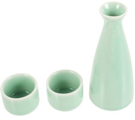 AUTSUPPL Ceramic Japanese Sake Set with Bottle and Cups Multi Functional Sake Gift Set for Fruit Wine Tea and Flower Wine Smooth Surface Craftsmanship for Daily Use and Gifting