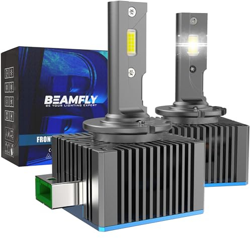 BEAMFLY D3S LED Lampadine 36000LM, Lampadina per Fari Auto, 110W Abbaglianti/Anabbagliant Sostituisci Lampadine Allo Xeno Originale HID D3S Plug and Play - 2 Lampade