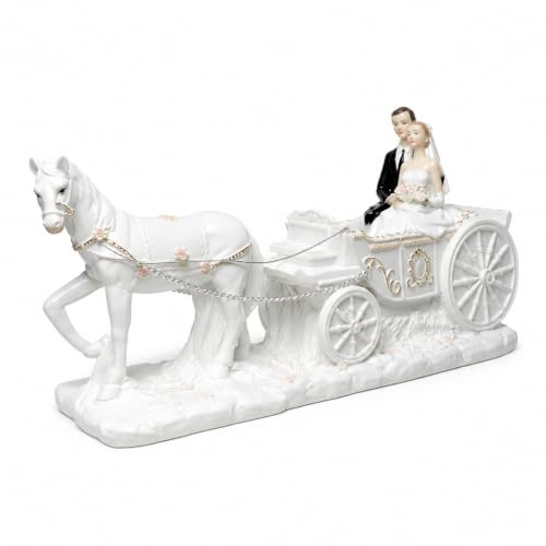 Topshop24you Spardose Hochzeitskutsche Geldgeschenk 31x14x8 cm Keramik