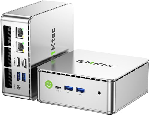GMKtec Mini PC Dual 2.5G Nic G11 AMD Ryzen Embedded R2514 (Beats 4300U/3500U/N150), 16GB DDR4 (Doble Canal) 512GB PCIe 3.0 M.2 SSD, Mini Computer con Pantalla Triple/2*USB3.2 10 Gbps/WiFi 6E/BT5.2