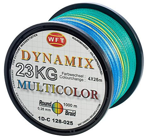 WFT Round Dynamix KG Multicolor 1000m geflochtene Schnur, Durchmesser:0.30mm