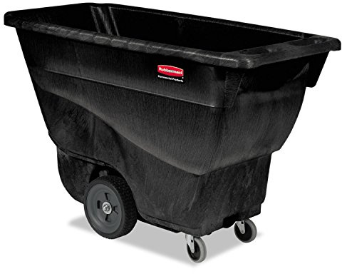 Rubbermaid 9T13BLA Structural Foam Tilt Truck Rectangular 450 lb. Cap. Black