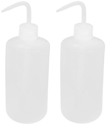 sourcing map 500mL Right Angle Bent Tip Plastic Liquid Storage Squeeze Bottle 2pcs
