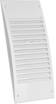 140x300mm Rejilla para Ventilación - Rejilla de Ventilación Regulable con Protección contra Insectos - Plástico ABS Blanco