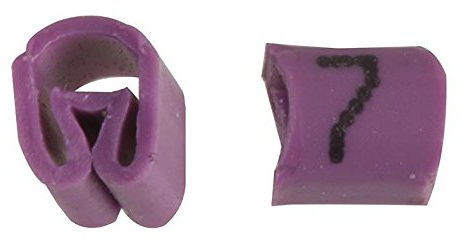Pro Power PTV3 7 - Marcador de cable 100/BG, color morado (100 unidades)
