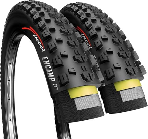 Fincci Fahrradmantel 27 5 x 2,25 Zoll – 2er Pack Kevlar Fahrrad Reifen 27 5 Zoll 57-584 mit 1 mm Nylon-Schutz, 60 TPI für E-Bike, Rennrad, Mountainbike – Reifen für Offroad und Cross-Country
