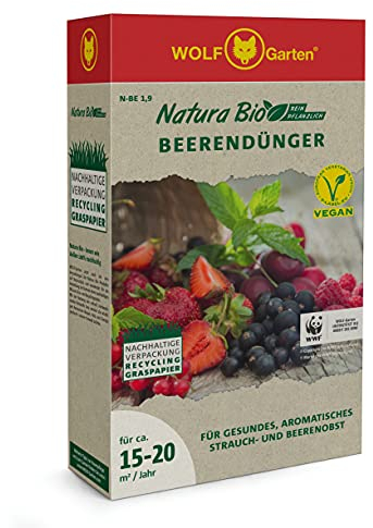 WOLF Garten - Natura Bio Beerendünger N-BE 1,9 für ca. 15-20 m² pro Jahr, Verpackung aus Recycling Graspapier