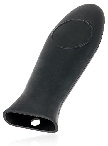 BBQ-TORO Mango de Silicona para Sartenes Resistente al Calor | 14,5 x 5 cm | Color Negro | Soporte de Mango Auxiliar para Olla, Plancha, Sartén | Protección de Quemaduras Mango Caliente (1)