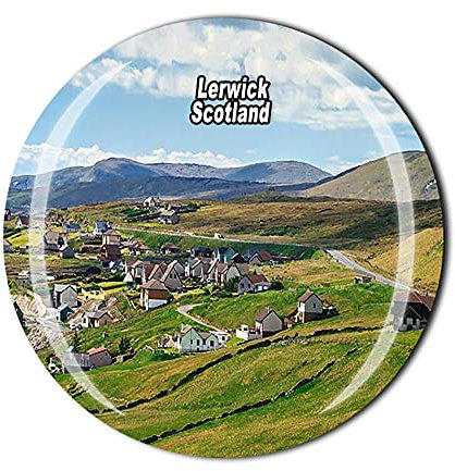 Schottland Lerwick 3D-Kühlschrankmagnet, Souvenir, Kristallglas, Magnet, Reise-Souvenir, Sammlung, Geschenk, Heimküchendekoration