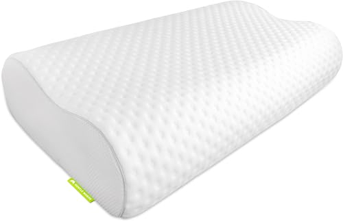 Gentle North Orthopädisches Nackenstützkissen - Kopfkissen auf hochwertigem Memory Foam (höhenverstellbar) - Ergonomisches Nackenkissen als Anti-Schnarch-Kissen - Waschbar 40°C