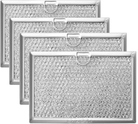 4Pcs 5304464105 5304509444 Frigidaire Microwave Grease Filter, 5x7-5/8x3/32 Compatible with WB06X10608 5304517871 4920114 AP6809087 PS12585760 EAP12585760 by TOMOON