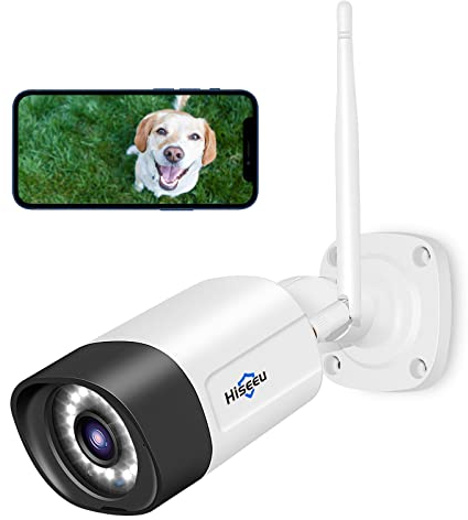 Hiseeu 5MP Wireless Security Camera Outdoor, Home Security CCTV WiFi Surveillance Outdoor IP Camera with,Night Vision, Motion Detection,Remote Access and Compatible with IOS/Android/PC