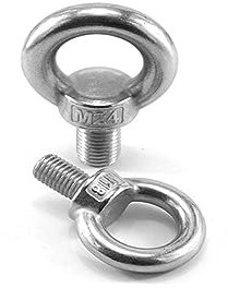 GETREY Hebeösenbolzen,Ankerbolzen, 1-2 Stück Ringschraube 304 Edelstahl Marine Hebeösenschrauben M6 M8 M10 M12 Ringschlaufenloch for Kabelseil-Ringschraube (Color : (Ss304) m12 2pcs)