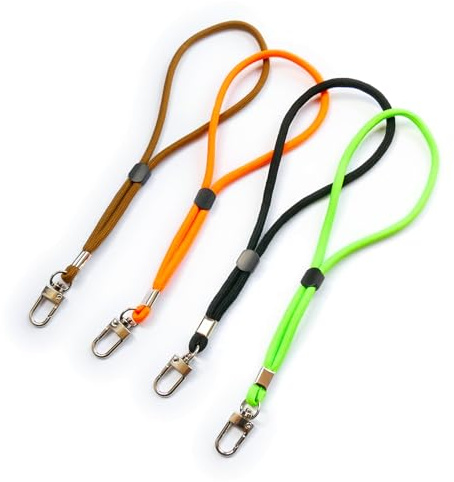 trage.band® Handgelenk-Trageband mit Karabinerhaken, 4 Kontrastfarben | Kurze verstellbare Trageschlaufe mit einem drehbaren Karabinerhaken. Zuverlässig, bequem und hochwertig.