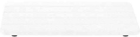 sourcing map Water Absorbent Diatomite Coasters,1 PCS 8.66 x 4.33 - Water Absorbing Stone Tray with Grooves for Plants and Cosmetic Bottles, Soap Dish (White)