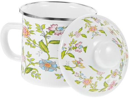 SHOWERORO Emaille-becher Für Haushalt Und Büro Für Kaffee Tee Und Wasser Robustes Emaille-material Stilvolles Retro-design Leicht Und Vielseitig Einsetzbar