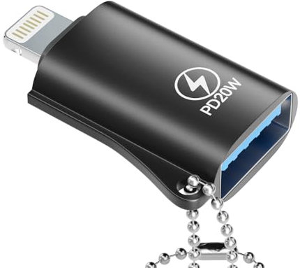 AGEEMY Lightning to USB Adapter for iPhone, Phone OTG Flash Dongle for Camera Lightning Male to USB Female iPhone OTG Adaptor Support Hubs, Ethernet Adapter, MIDI Keyboard, Card Reader