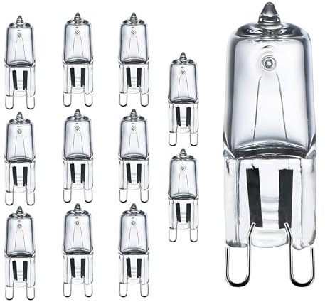 VINSPIRE G9 Halogen Light Bulbs 230V 28W, G9 Dimmable Led Bulbs Warm White, Non-Flicker, Long Lifespan, for Oven, Lava Lamp Bulb, Cooker Hood, 12 Pack [Energy Class G]