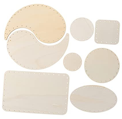 Gadpiparty 8stücke Holzscheiben Mit Löchern Holzspäne Für Diy Holzhandwerk Naturbelassene Holzplatten Für Bastelarbeiten Und Dekoration Unbehandelte Holzchips Für Kreative Projekte