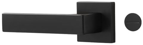 Serrure de porte minimaliste nordique, serrure de porte intérieure magnétique silencieuse for chambre à coucher, poignée de porte simple, serrure à mot grise et noire(20gray[magnetic]35-50mm)