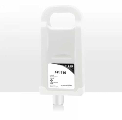 PHOVYAFI Nachfüllbare Tintenpatronenkartusche kompatibel mit TX-2000 TX-3000 TX-4000 Druckern 700 ml Set 5 Farben mit permanentem Chip(PFI-710 BK)