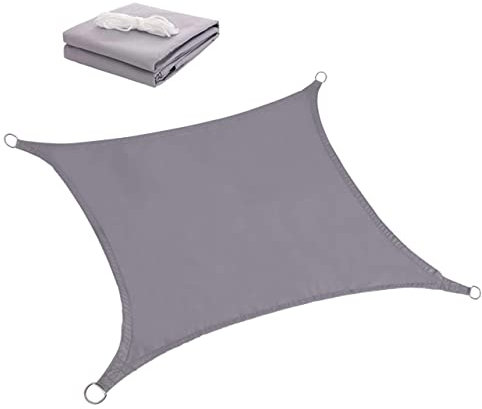 ibasenice UV Block Sun Shade Sail for Garden Lawn Polyester Quadrilateral Canopy with UV Protection and Water Resistance for Outdoor Ponds and Swimming Pools