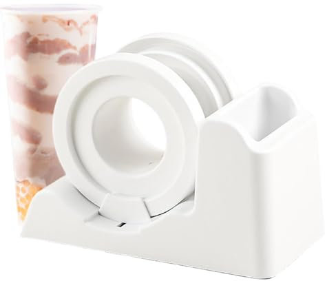 Gdiojnfg Sticker Roll Dispenser | Label Printer Stand | Tool Sturdy Base for Beverage Sealing Sticker Efficient Bottle Jars Cup Handling Home