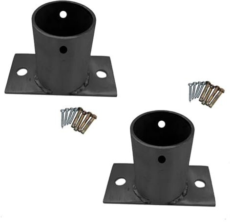 Confezione da 2 supporti rotondi per cassetta delle lettere e pali in legno, staffe di supporto per pergola, patio, ringhiere, recinzioni (diametro 40 mm)