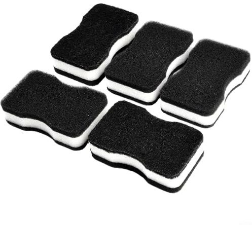 5 Pack Kitchen Scouring Pads, Safe and Gentle Sponges for All Cookware Types (5pcs White)