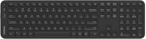 Contour Balance-tangentbord | Ergonomiskt trådlöst tangentbord i fullstorlek med USB-mottagare, numeriskt tangentbord, bekväm skrivning för hem och kontor, kompatibel med Windows OS- amerikansk layout