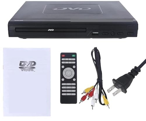 KONGMM DVD Player, Home Mini DVD Player DVD CD/Disc Player for TV with AV Output Cables