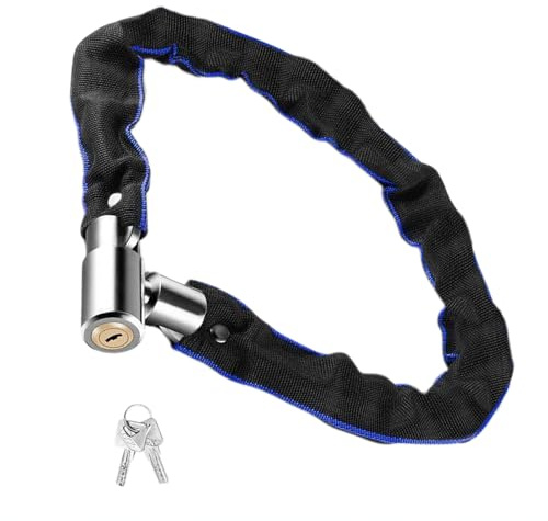BUBEFSKD Candado Antirrobo para Bicicleta De Montaña Cadena Portátil Seguridad Carretera con 2 Llaves Scooter Motocicleta Candado Antirrobo Bicicleta Montaña