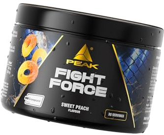 PEAK Fight Force - 240g I mit Premium Creatin Monohydrat (Creapure®) + reinem Beta Alanin Pulver (Sweet Peach)
