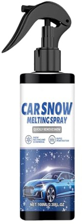 LearnLyrics Dégivreur pour vitres de voiture, enlèvement de neige pour voiture, 100 ml | Retrait de glace pare-brise - pour SUV Camion Sedan Van Voyage d'hiver Arrêts de nuit Navetteurs Randonnée