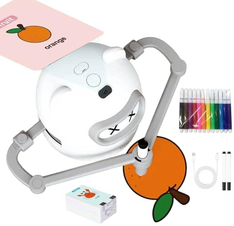 Ritrobot - Pedagogisk leksak | leksaksrobot med 100 kort och 12 markörer | för födelsedag, , skola, lekrum, fest, 3–10 år, tonåringar, pojkar