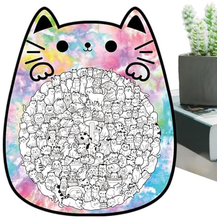 Katze – 135 Teile in Form eines süßen Kätzchens | aus Holz mit Katzen-Design | für Erwachsene und Kinder, Geburtstag, pädagogische Geschenke, Party-Dekoration